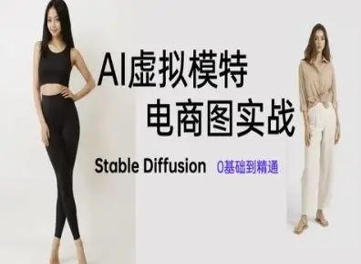 AI虚拟模特电商图实战,AI绘画Stable Diffusion 0基础到精通 AI虚拟模特电商图实战,AI绘画Stable Diffusion 0基础到精通