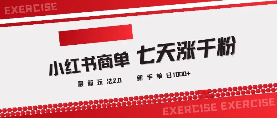小红书商单2.0最新玩法，3天涨千粉单日1000+