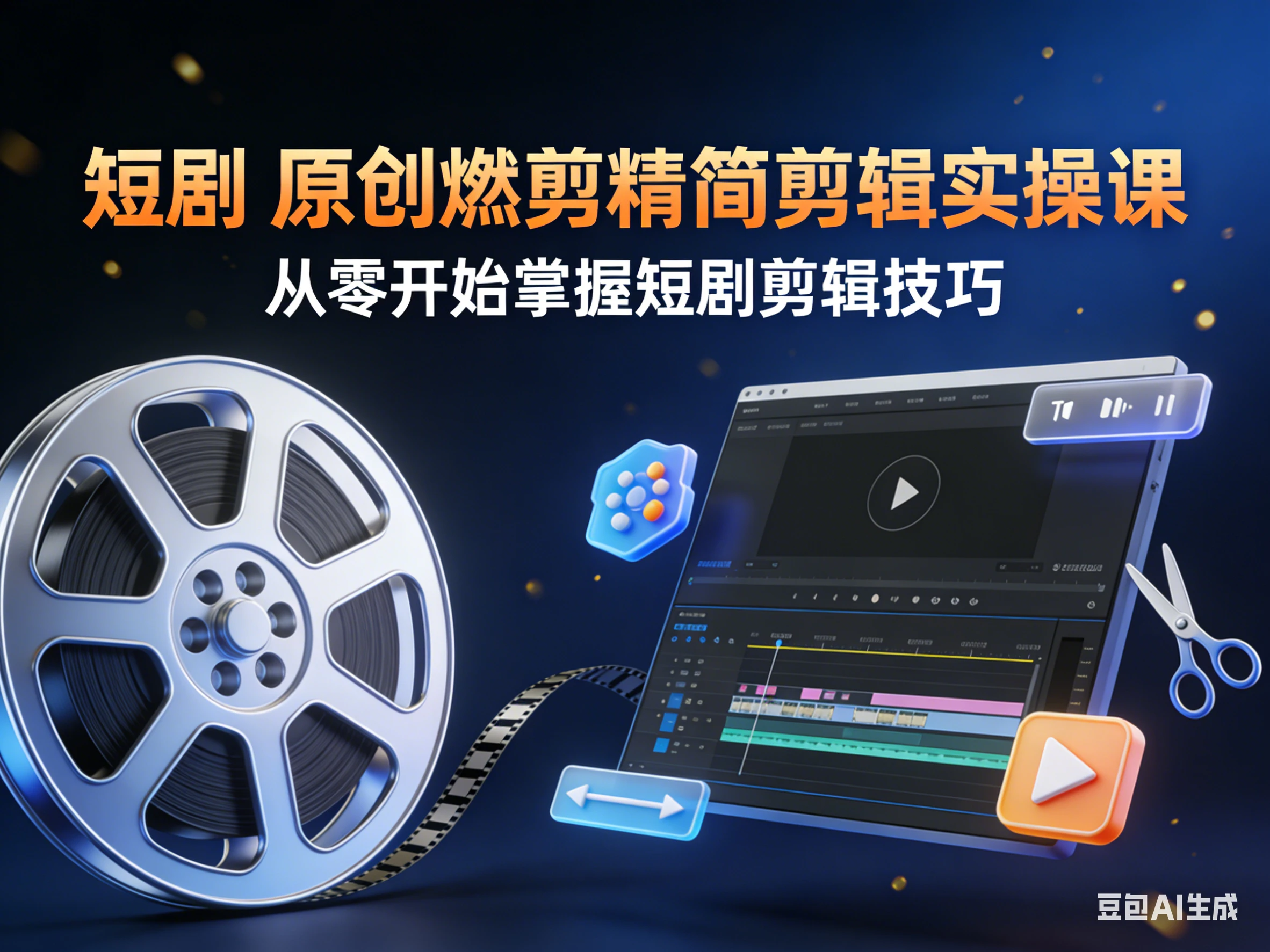 短剧 原创燃剪精简剪辑实操课