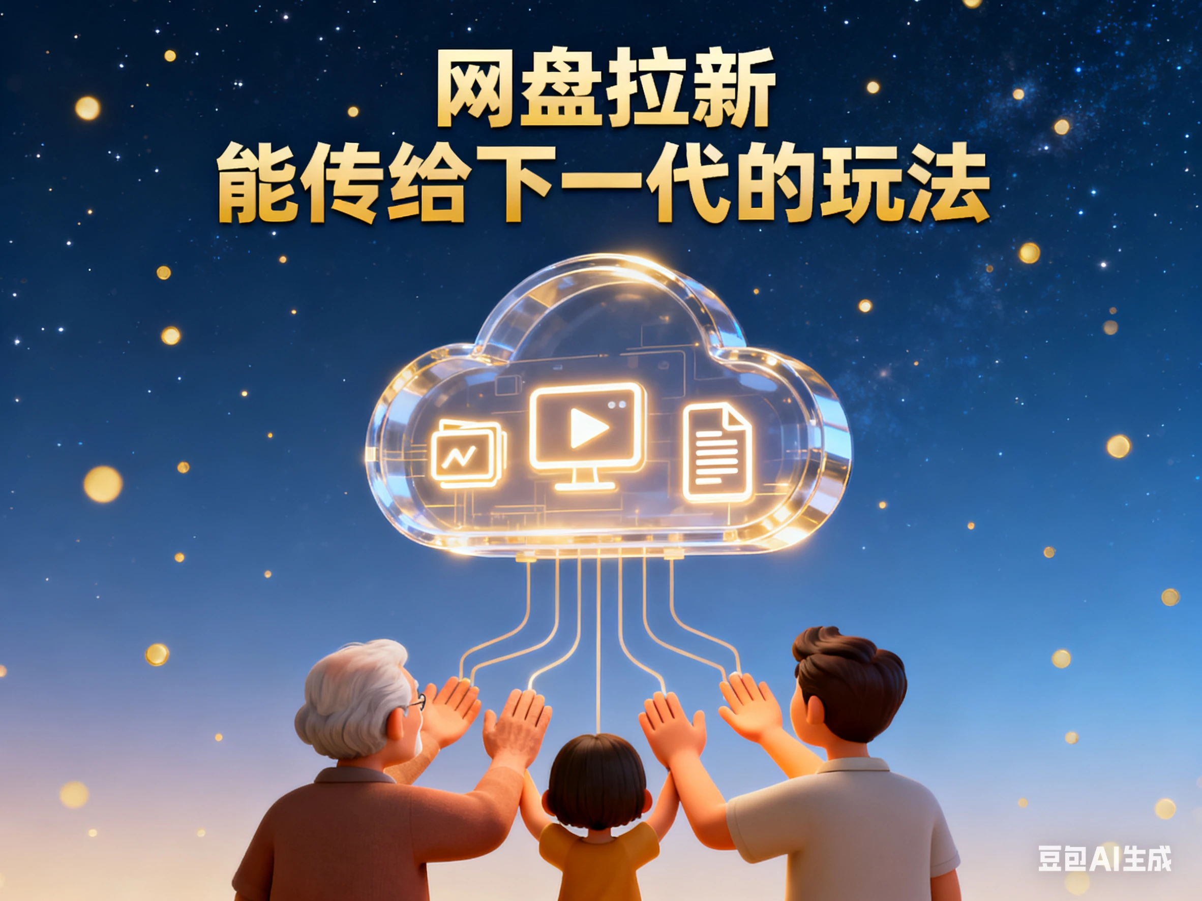 网盘拉新 能传给下一代的玩法