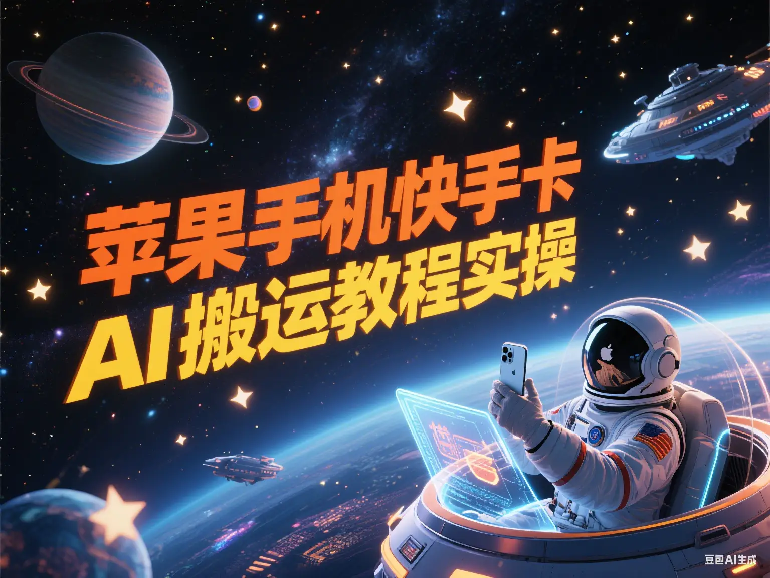 苹果手机快手卡AI搬运教程实操