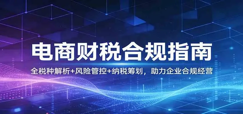 【精】电商财税合规指南:全税种解析+风险管控+纳税筹划,助力企业合规经营 【精】电商财税合规指南:全税种解析+风险管控+纳税筹划,助力企业合规经营