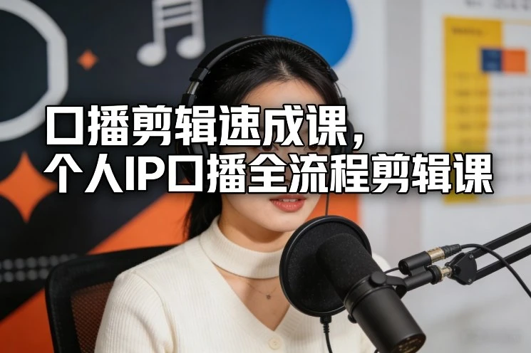 【精】口播剪辑速成课，个人IP口播全流程剪辑课