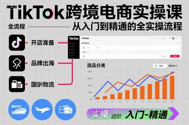 【精】TikTok跨境电商实操课,从入门到精通的全实操流程 【精】TikTok跨境电商实操课,从入门到精通的全实操流程