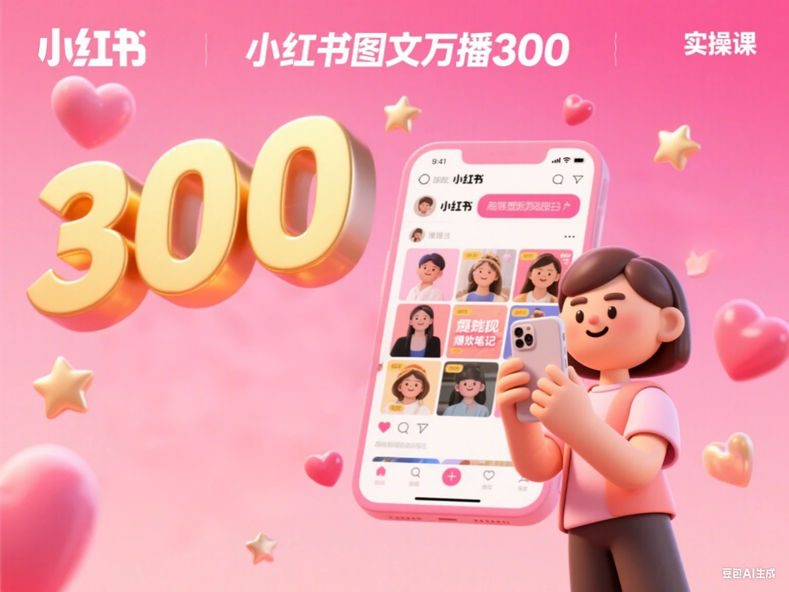 小红书图文 万播300实操课