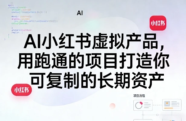 【精】AI小红书虚拟产品,用跑通的项目打造你可复制的长期资产 【精】AI小红书虚拟产品,用跑通的项目打造你可复制的长期资产