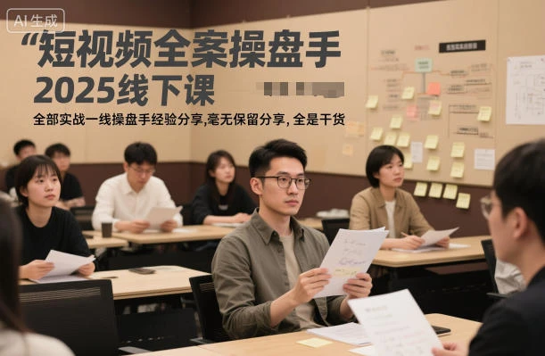 【精】短视频全案操盘手2025线下课,全部实战一线操盘手经验分享,毫无保留分享,全是干货 【精】短视频全案操盘手2025线下课,全部实战一线操盘手经验分享,毫无保留分享,全是干货