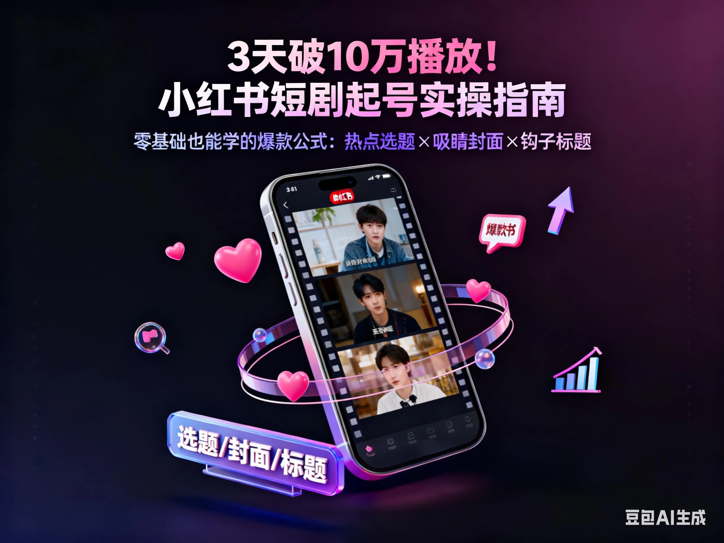 短剧 小红书如何破大播放实操课