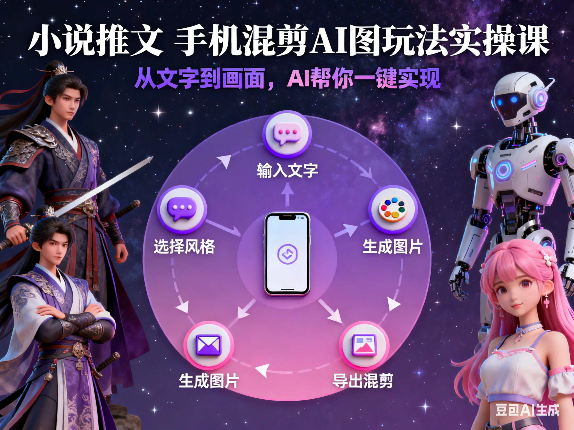 【精】小说推文 手机混剪AI图玩法实操课