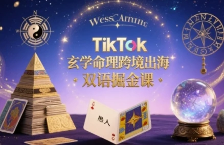 【精】TikTok玄学命理跨境出海双语掘金课，手把手教你用命理知识精准直击海外用户痛点