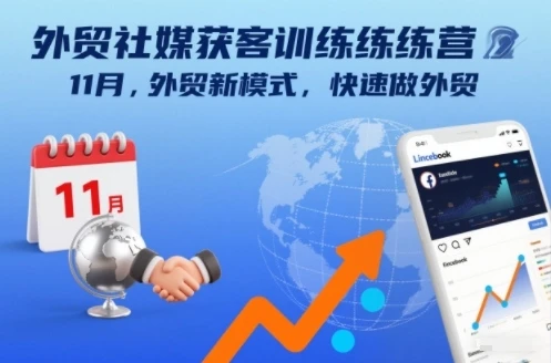 【精】外贸社媒获客训练营11月，外贸新模式，快速做外贸