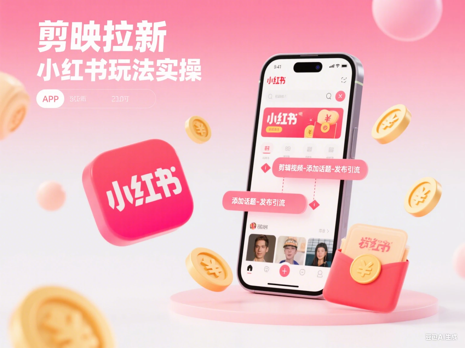 剪映拉新 小红书玩法实操