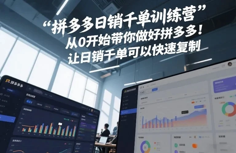 【精】拼多多日销千单训练营,从0开始带你做好拼多多,让日销千单可以快速复制(更新26年1月) 【精】拼多多日销千单训练营,从0开始带你做好拼多多,让日销千单可以快速复制(更新26年1月)