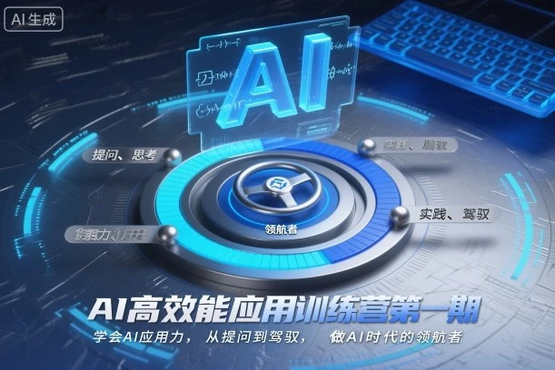 【精】AI高效能应用训练营第一期，学会AI应用力，从提问到驾驭，做AI时代的领航者