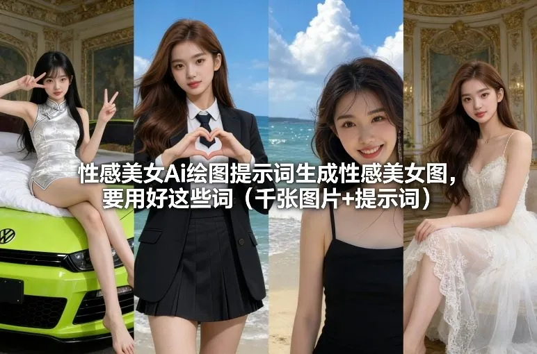【精】性感美女Ai绘图提示词生成性感美女图，要用好这些词（千张图片+提示词）