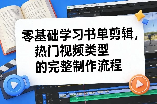 【精】零基础学习书单剪辑,热门视频类型的完整制作流程(更新2026) 【精】零基础学习书单剪辑,热门视频类型的完整制作流程(更新2026)