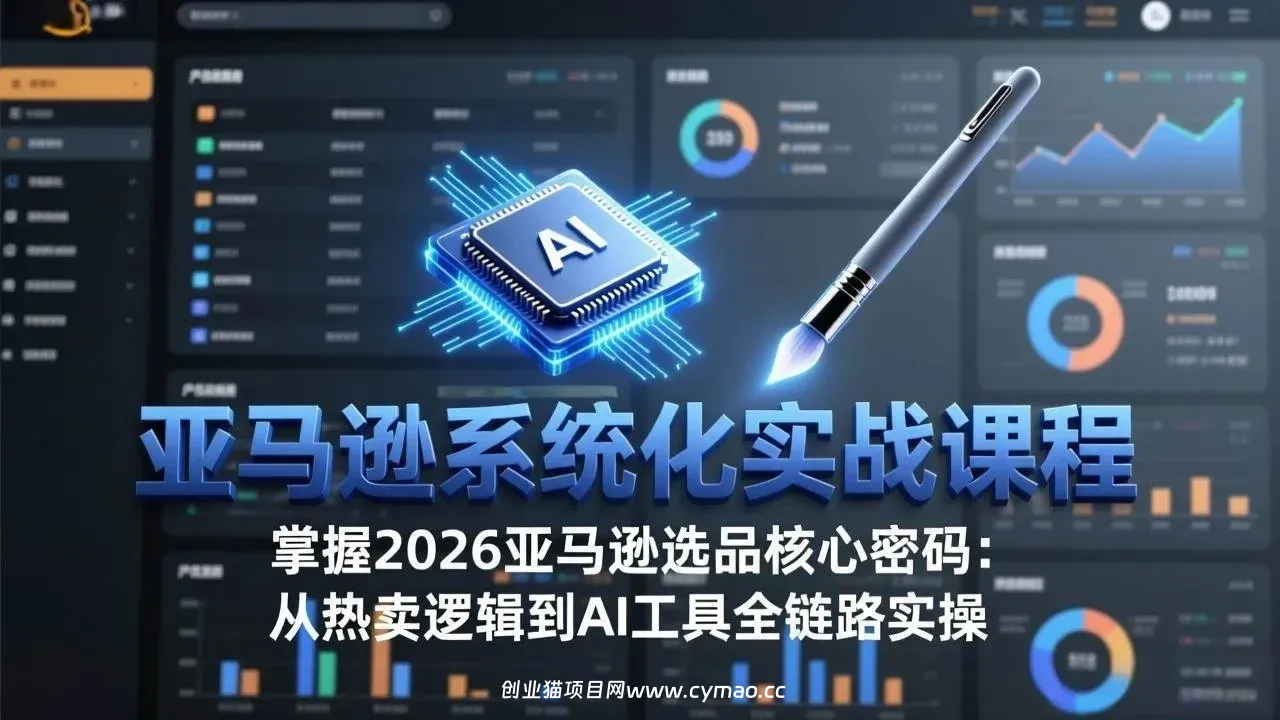 【精】亚马逊系统化实战课-更新3月:2026最新选品方法论,从热卖原因分析到AI作图,提升选品成功率 【精】亚马逊系统化实战课-更新3月:2026最新选品方法论,从热卖原因分析到AI作图,提升选品成功率