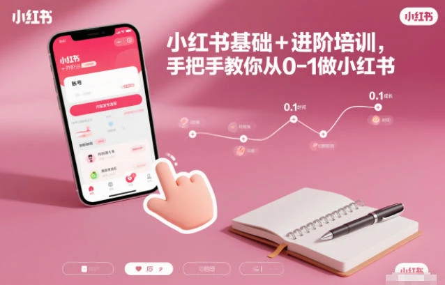 【精】小红书基础+进阶培训，手把手教你从0-1做小红书