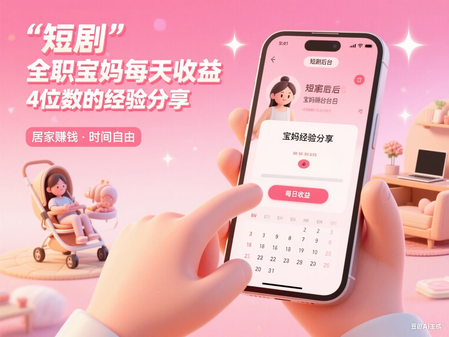 短剧 全职宝妈每天收益4位数的经验分享